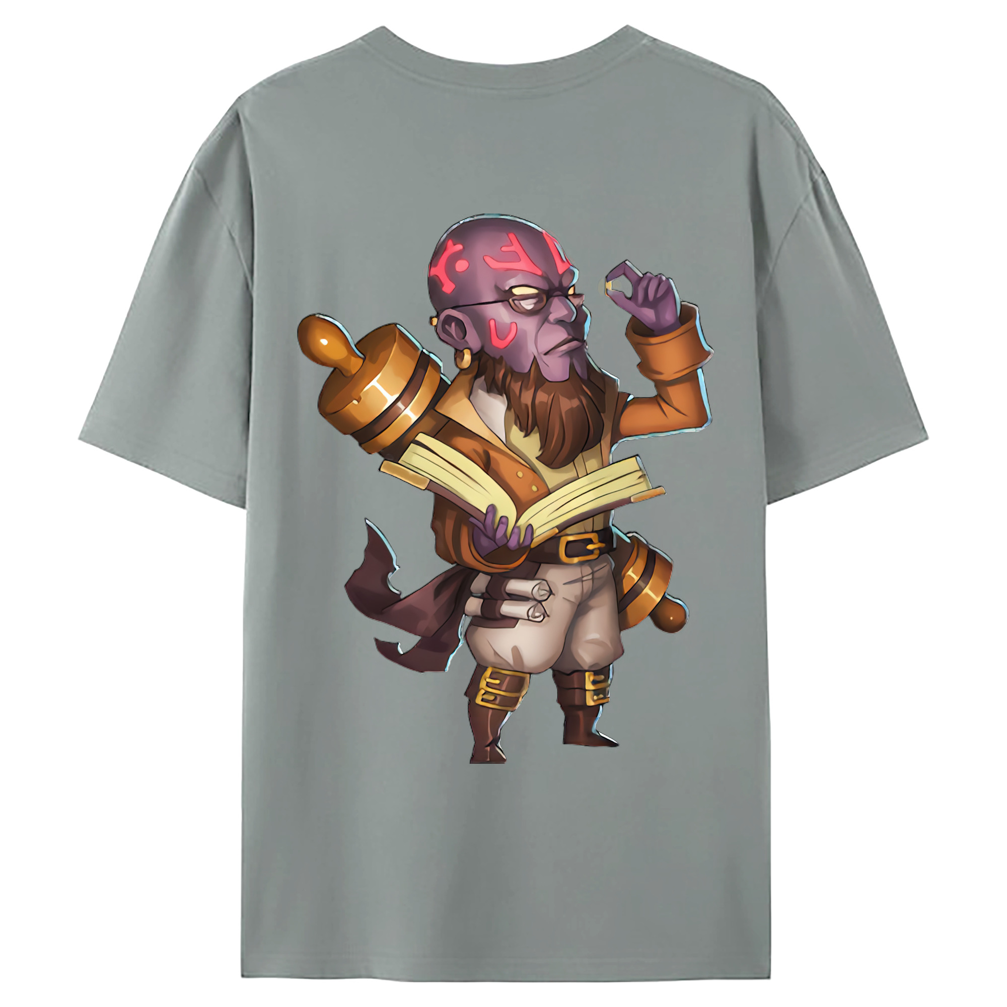 （画像用） リーグ・オブ・レジェンド League of Legends LOL 綿100％ メンズ半袖Tシャツ（バックプリント） 通気性